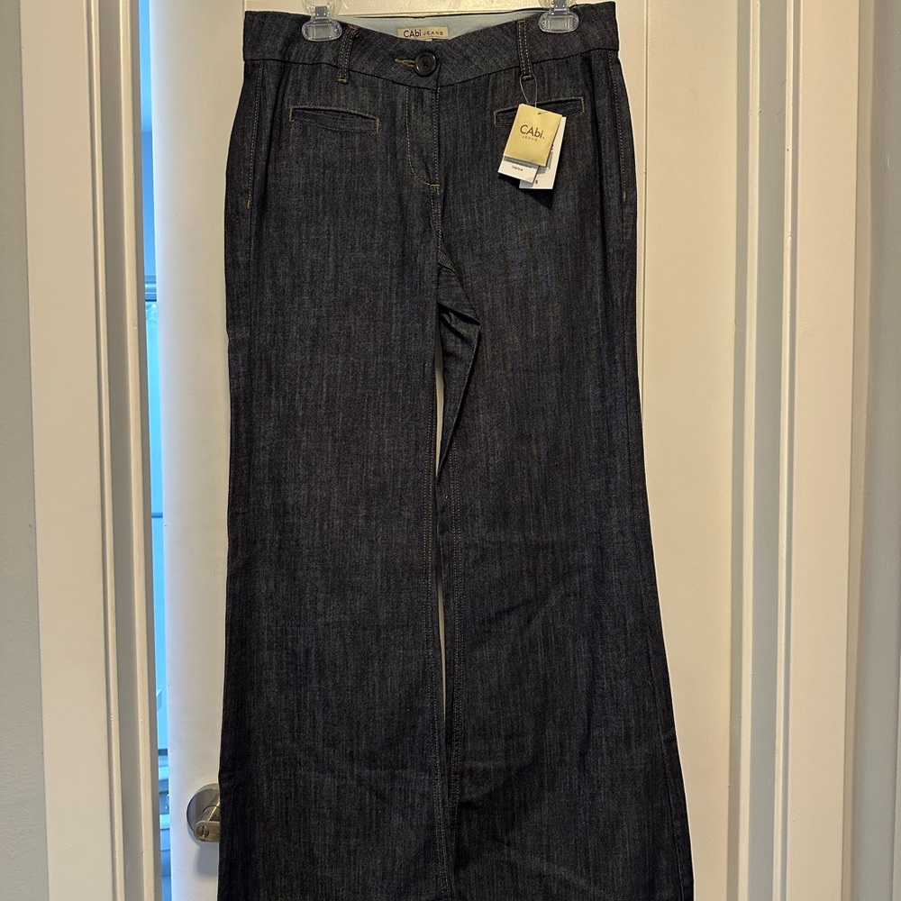 Cabi Dark Denim Wide-Leg Jeans
